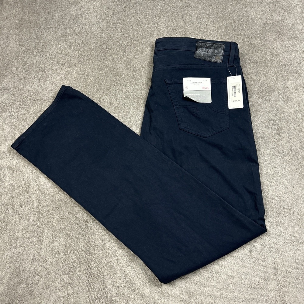 AG Adriano Goldshmied The Protege Pants Mens 38x34 Navy Blue Straight Leg Chino